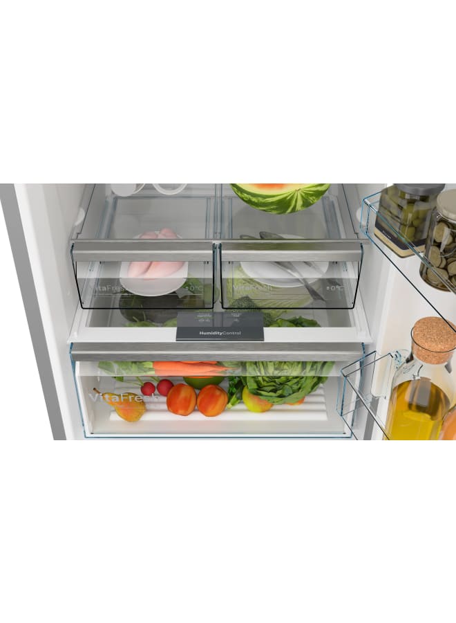 BOSCH Series 4 free-standing fridge-freezer with freezer at bottom 186 x 70 cm Stainless steel KGN55CIEE8 KGN55CIEE8 Brushed steel anti-fingerprint - Image 5