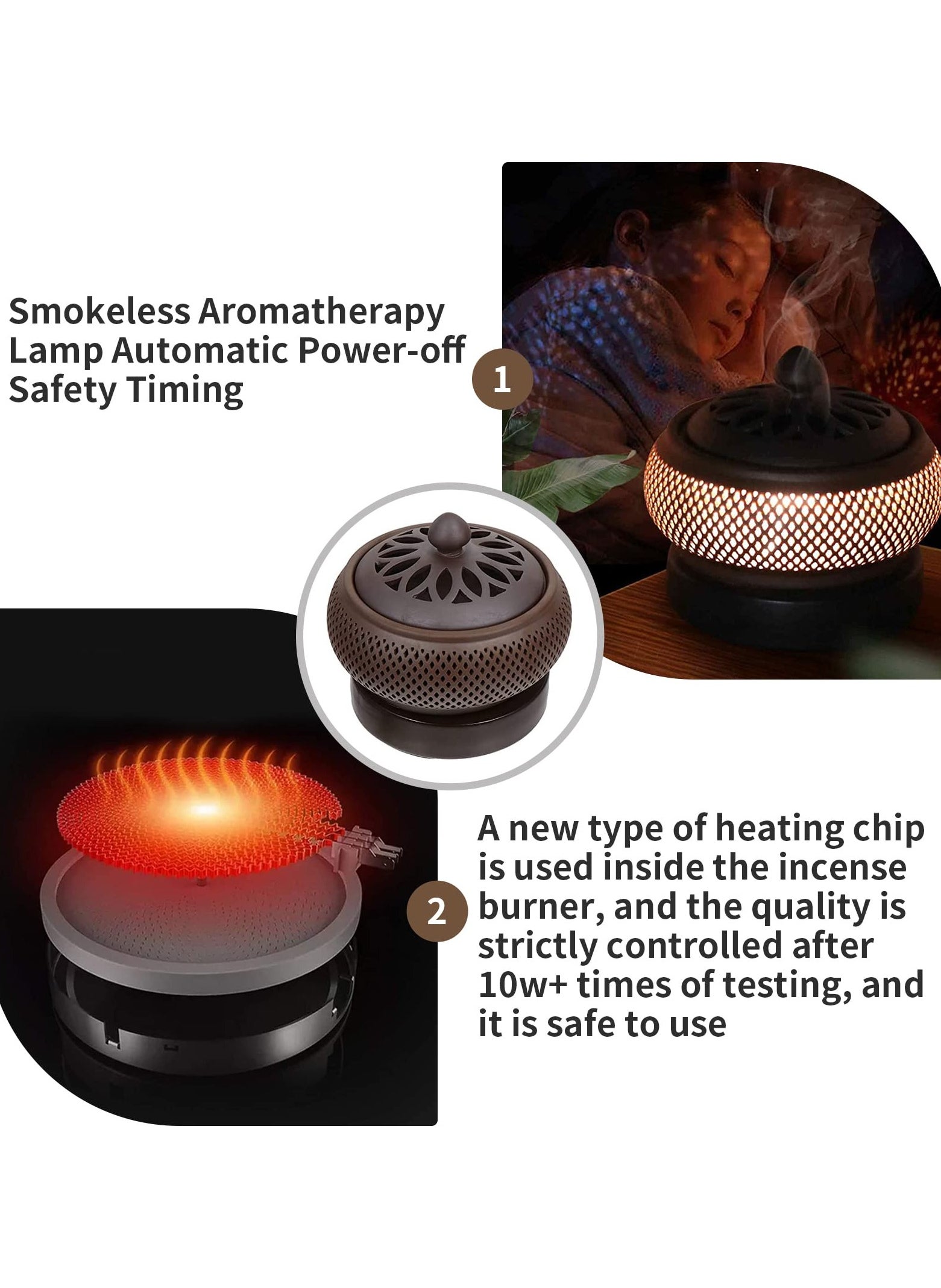 Ceramic Electric Incense Burner, Electronic Aroma Diffuser with Timing Temperature Adjustment and Cover, Resin Frankincense Burner, Used for Indoor Air Purification/Home Decoration/Meditation - https://f.nooncdn.com/p/pzsku/ZB77C302B10EEB14AB69CZ/45/_/1717742888/2a563344-0bf4-4546-a986-c708c8828a1c.jpg?width=original