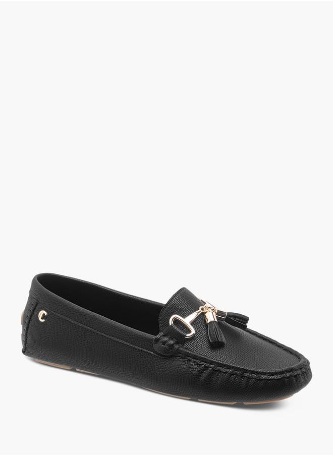 Le Confort Women Textured Slip-On Loafers with Tassel Detail  - Image 2