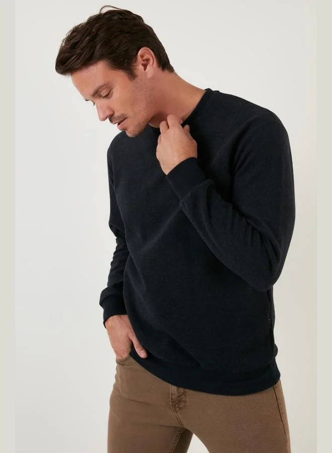 Buratti Slim Fit Crew Neck Cotton Sweater Men's SWEATER 456201