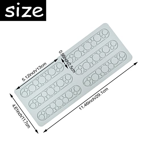DonLeeving 3D Hollow Silicone Mold Chocolate Silicone Molds Sugar Craft Cake Decoration Geometric Shaped Candy Mold Cupcake Top, Polymer Clay - Image 2