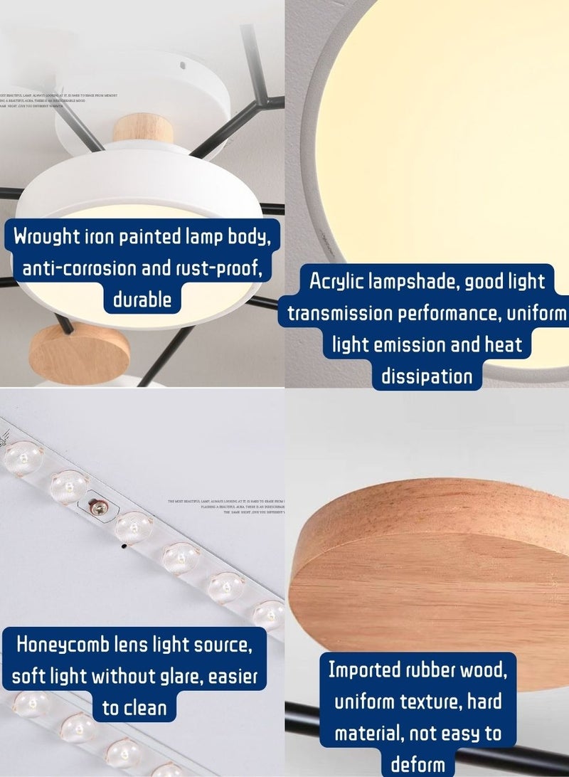 Trending Lights Adjustable Three-Color Temperature  Nordic style decoration lights   ceiling lights led lights Applicable to Living room, bedroom - Image 4