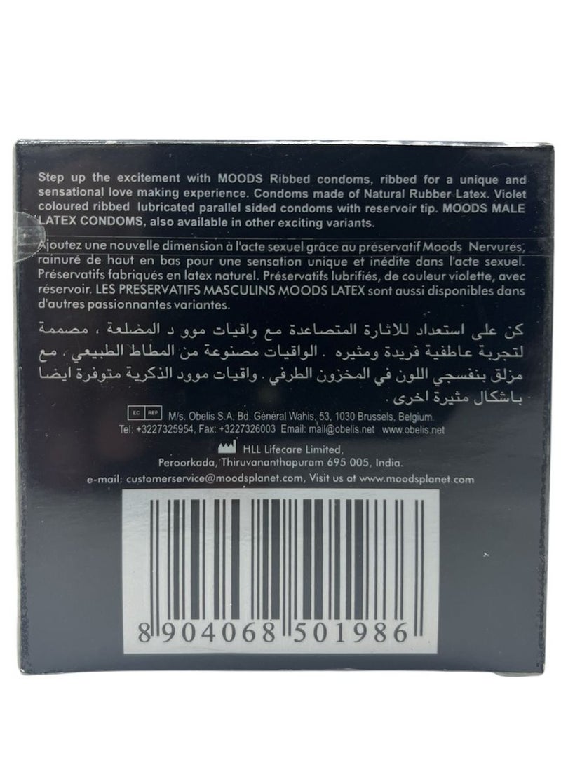 مودز واقي ذكري مضلع من مودز، عبوة من 3 قطع - Image 2