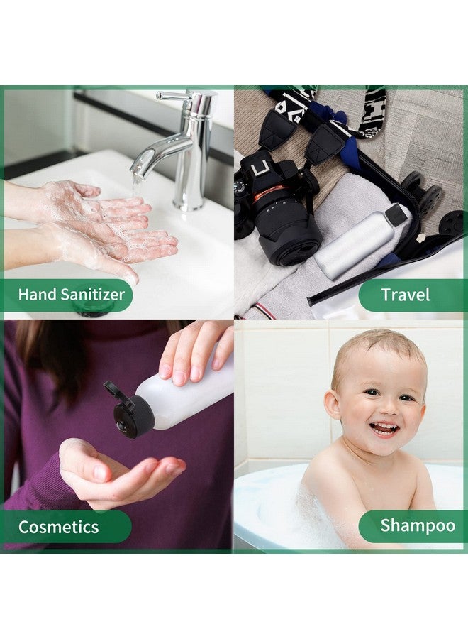 LISAPACK زجاجات سفر بسعة 3.4 أونصة لمنتجات العناية الشخصية 5 قطع حاويات سفر للشامبو معتمدة من TSA زجاجات سفر فارغة بحجم 100 مل شفافة - Image 5