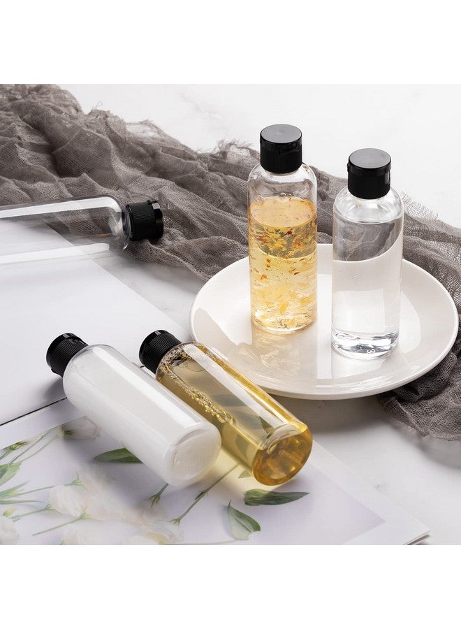 LISAPACK زجاجات سفر بسعة 3.4 أونصة لمنتجات العناية الشخصية 5 قطع حاويات سفر للشامبو معتمدة من TSA زجاجات سفر فارغة بحجم 100 مل شفافة - Image 4