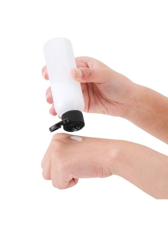 LISAPACK زجاجات سفر بسعة 3.4 أونصة لمنتجات العناية الشخصية 5 قطع حاويات سفر للشامبو معتمدة من TSA زجاجات سفر فارغة بحجم 100 مل شفافة - Image 2