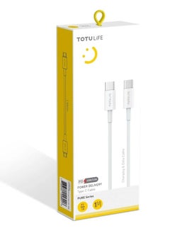 Totulife PURE Series Cable PD Type-C-Type-C 1M - White  - Image 5