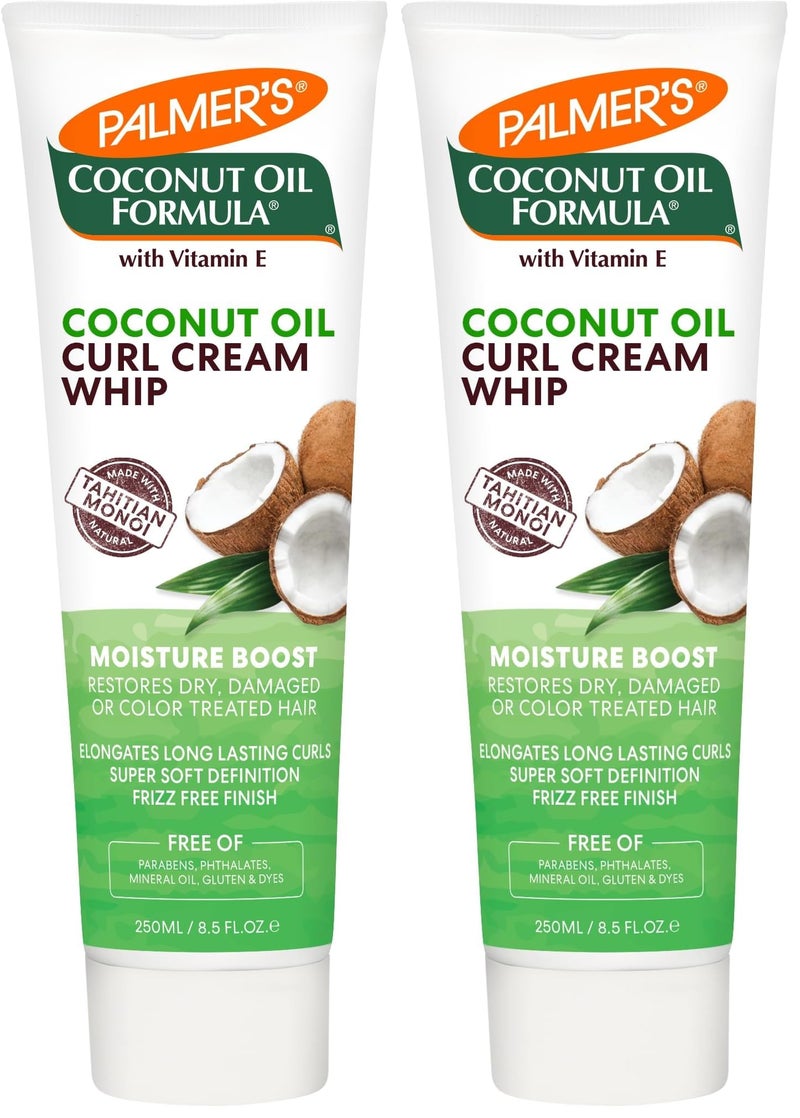 Palmer's Coconut Oil Formula Moisture Boost Curl Whip Cream, 8.5 oz. (Pack of 2) - Image 1