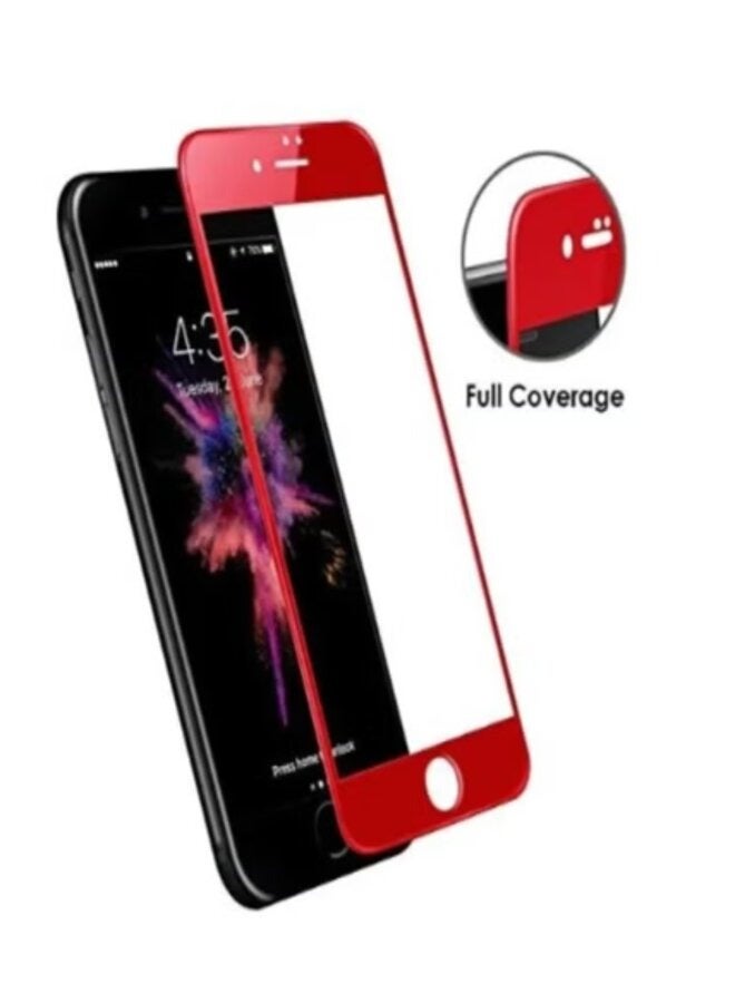 Tempered Glass Screen Protector For Apple iPhone 7 Clear/RED - Image 1