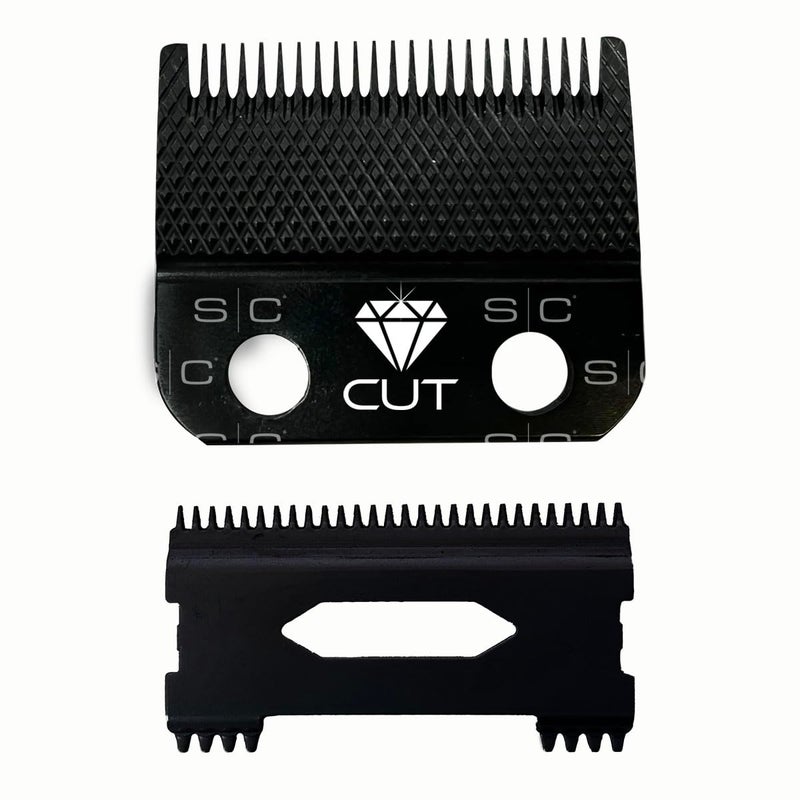 StyleCraft Replacement Diamond Cut Fixed Fade Hair Clipper Blade with Shallow Tooth 2.0 Moving Cutter Set - Image 2
