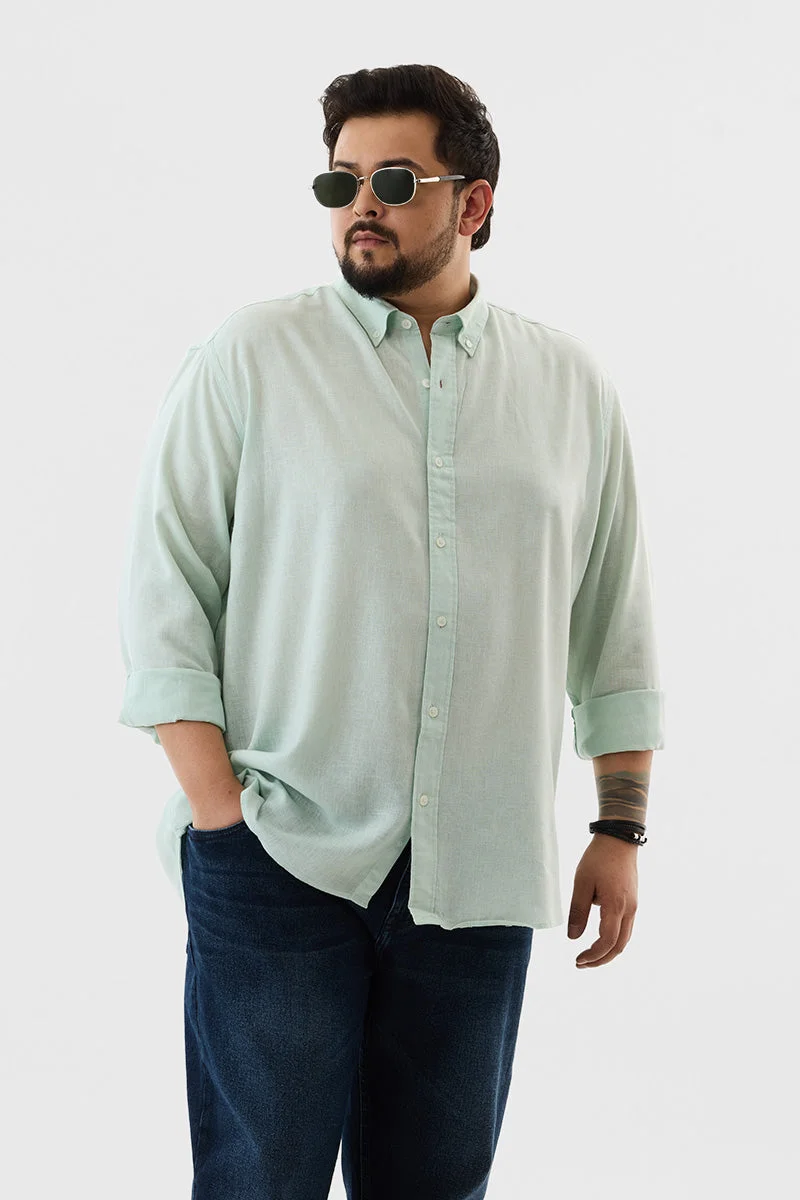 SNITCH Linen Blend Plus Size Shirt
