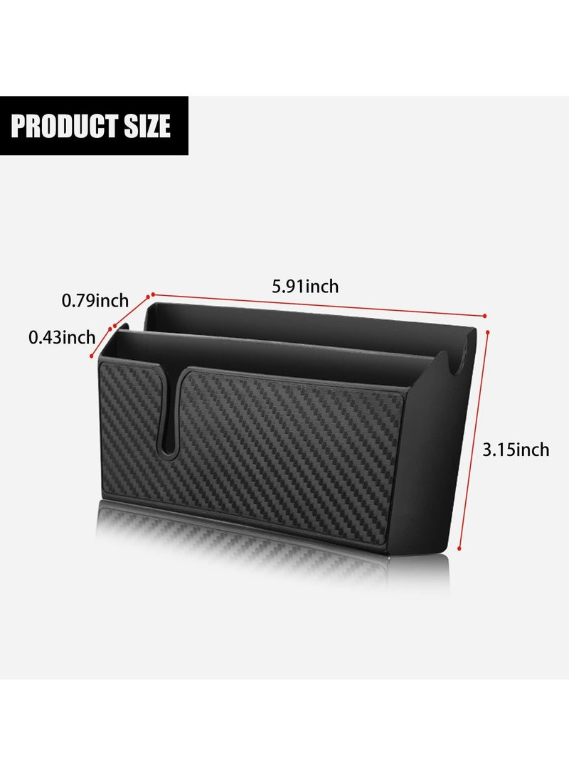 CMGTYYD Car Seat Gap Storage Box, Multifunctional Center Console Organizer with Mobile Phone Holder and Glasses Storage (Black) - Image 2