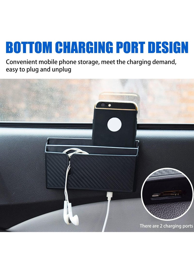 CMGTYYD Car Seat Gap Storage Box, Multifunctional Center Console Organizer with Mobile Phone Holder and Glasses Storage (Black) - Image 3