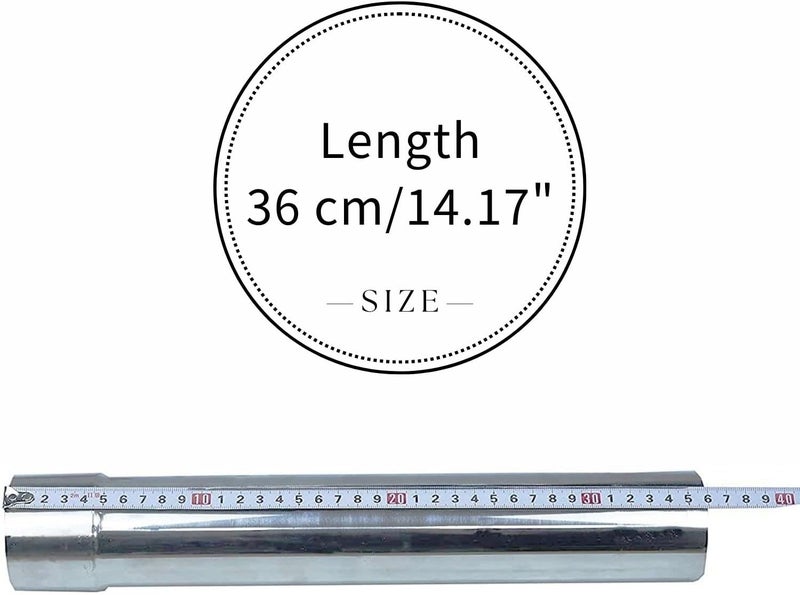 SoloWilder Thickness Stove Pipe Stainless Steel 4 Pcs Flue Chimney Extension Diameter 2.36inch/6cm x 36 cm/14.17 in - Image 5