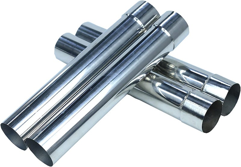 SoloWilder Thickness Stove Pipe Stainless Steel 4 Pcs Flue Chimney Extension Diameter 2.36inch/6cm x 36 cm/14.17 in - Image 1