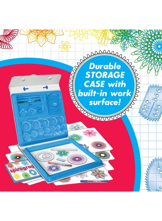 Kahootz Spirograph Deluxe Set -Arts and Crafts, Kids Toys, Art Supplies, Craft Supplies, Drawing Kit, Spiral Art, Classic Gear Design Kit, Build-in Case, Pens, Design Sheet Included, Ages 8+ - Image 3