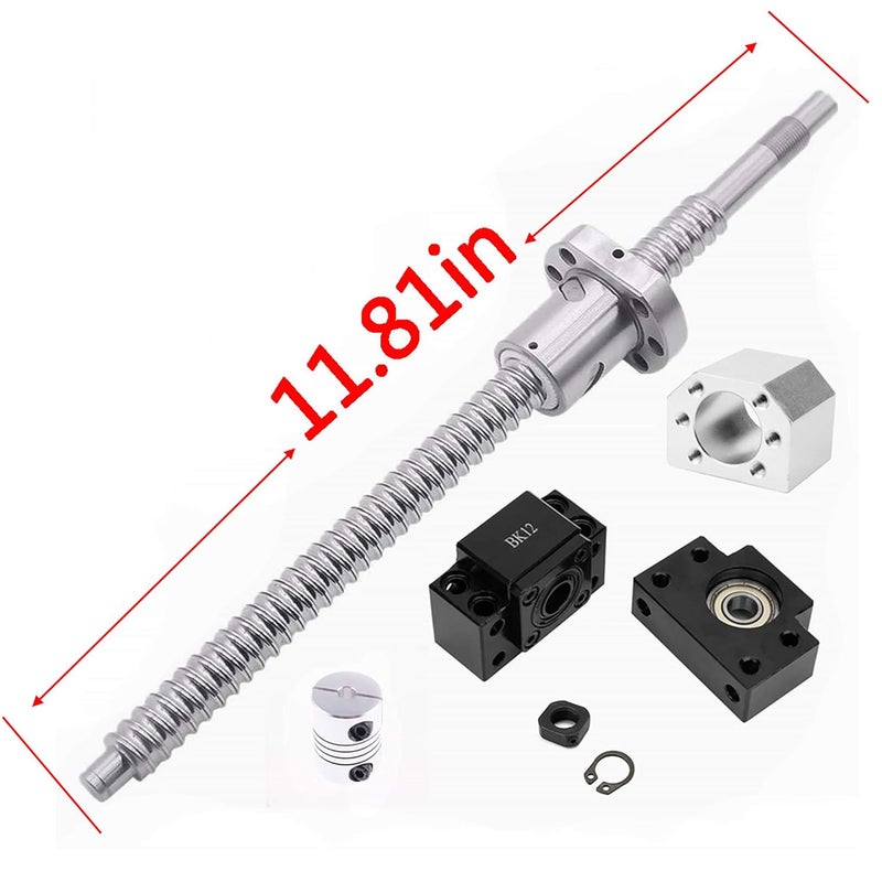 CHUANGNENG قطع CNC لبراغي الكرة SFU1605 RM1605 16mm 300mm مع واقي معدني - Image 3