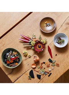 LEGO Icons Dried Flower Centerpiece 10314 Building Kit for Adults; A Gift for Flower Lovers; Create a Home Decor Display Inspired by Fall Colors; Enjoy a Mindful Building Project with Friends or Family (812 Pieces)  - Image 3