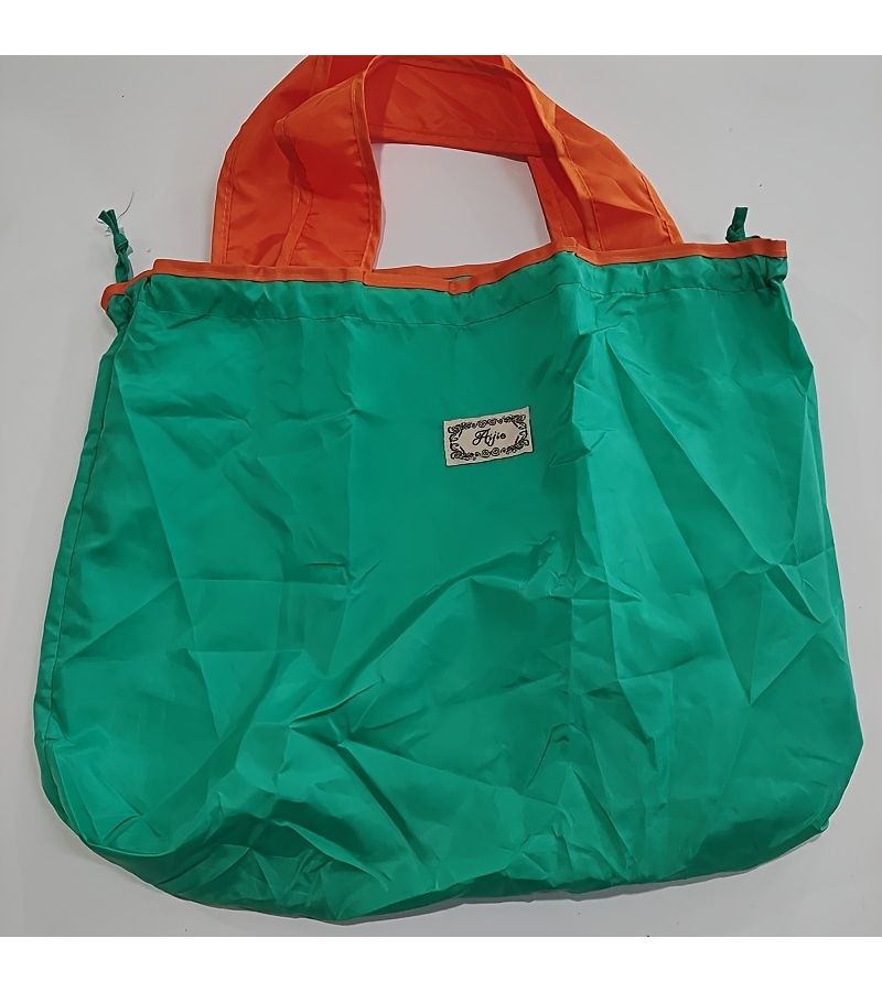 Purple Large Capacity Foldable Shopping Bag With Inner Pockets Reusable Outing - Image 4