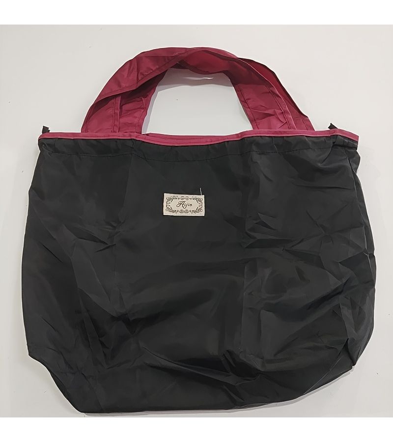 Purple Large Capacity Foldable Shopping Bag With Inner Pockets Reusable Outing - Image 5