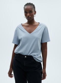 MANGO Casual  Short-Sleeved V-Neck T-Shirt  - Image 1