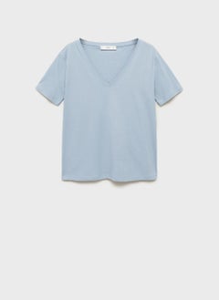 MANGO Casual  Short-Sleeved V-Neck T-Shirt  - Image 4