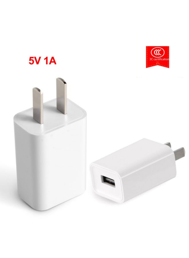 5v1a Mobile Phone Charger Head 3c Certification Usb Power Adapter For Apple Millet Huawei Oppo-Color:US 5v1a White  - Image 5