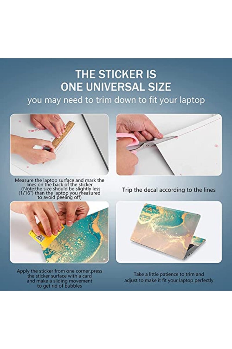 AORTDES 15 15.4 15.6 Inches Laptop Skin Sticker Universal Netbook Skin Sticker Reusable Notebook Art Protector Cover (Beach) - Image 2