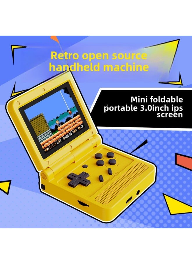 Generic - V90 Game Machine Mini Handheld Flip PS Open Source Handheld 64-bit Classic Retro Nostalgic GBA Arcade-Product Color:V90-16gb Standard Configuration-Model:Red (english Version) - Image 1