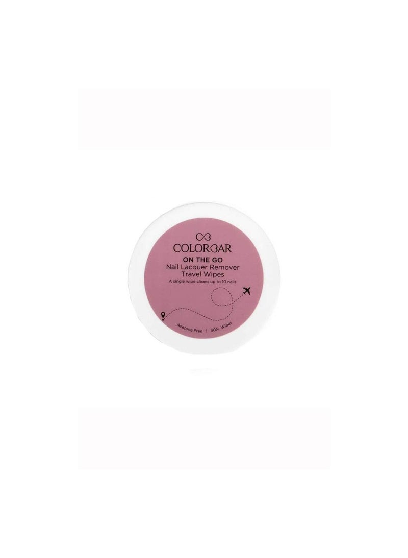 Colorbar On the Go Nail Lacquer Remover Wipes, Rainbow Bouquet, 30 Pieces | Handbag-friendly | Enriched with Olive Oil | Biodegradable. - Image 2