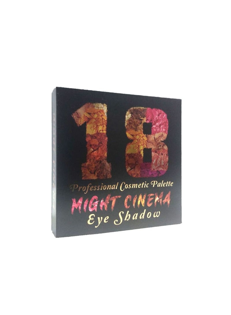 مايت سينما Might Cinema Professional Cosmetic Palette Eyeshadow - 18 Color - Image 1