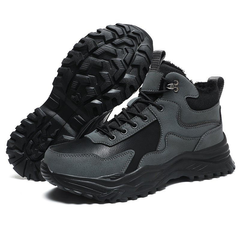 Jinjiang Men'S Shoes 2024 Snow Cotton Boots Men'S Winter Plus Size Fleece-Lined Thickened Outdoor Sports Large Cotton Shoes - Image 2