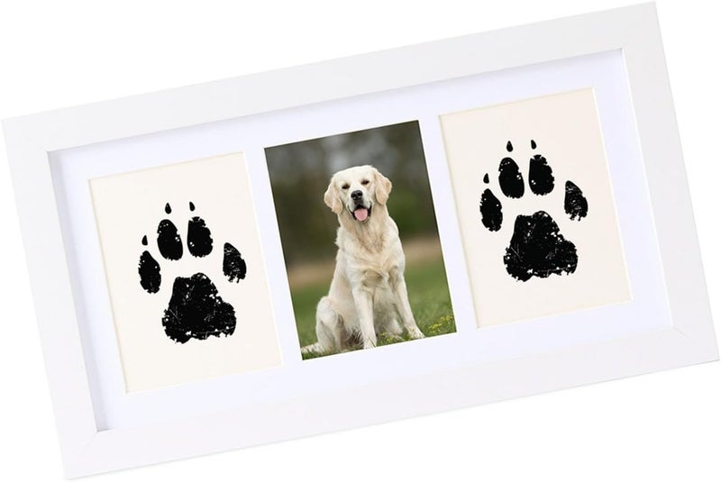 Arecobticy Double Methods Pet Print Frame Set Features Soft Clay and Washable Inks Easy Permanent Frame Dog Set - Image 1