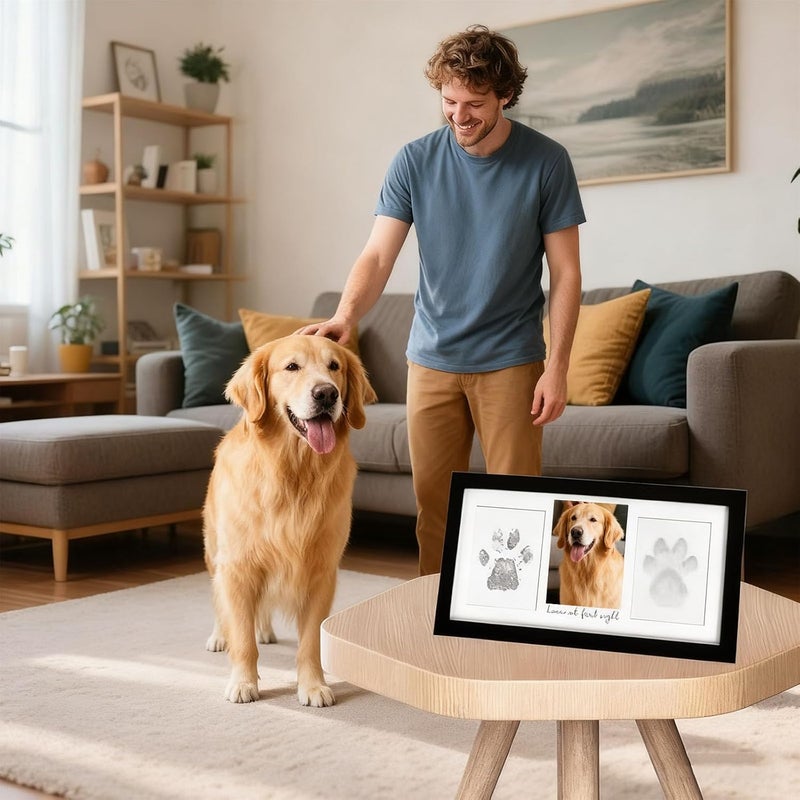 Arecobticy Double Methods Pet Print Frame Set Features Soft Clay and Washable Inks Easy Permanent Frame Dog Set - Image 2