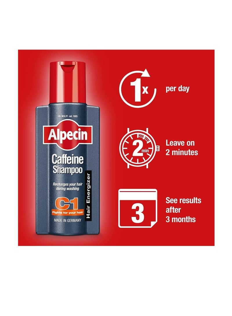 ألبيسين شامبو ألبيسين كافيين C1 لعلاج تساقط الشعر لدى الرجال، مجموعة من عبوتين، 250 مل - Image 5