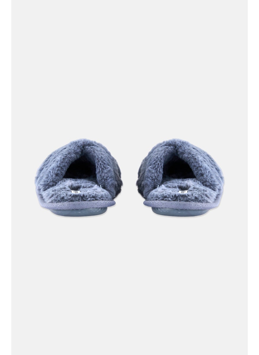 Flora Nikrooz Women Teddy Criss Cross Slip Slipper, Grey  - Image 2