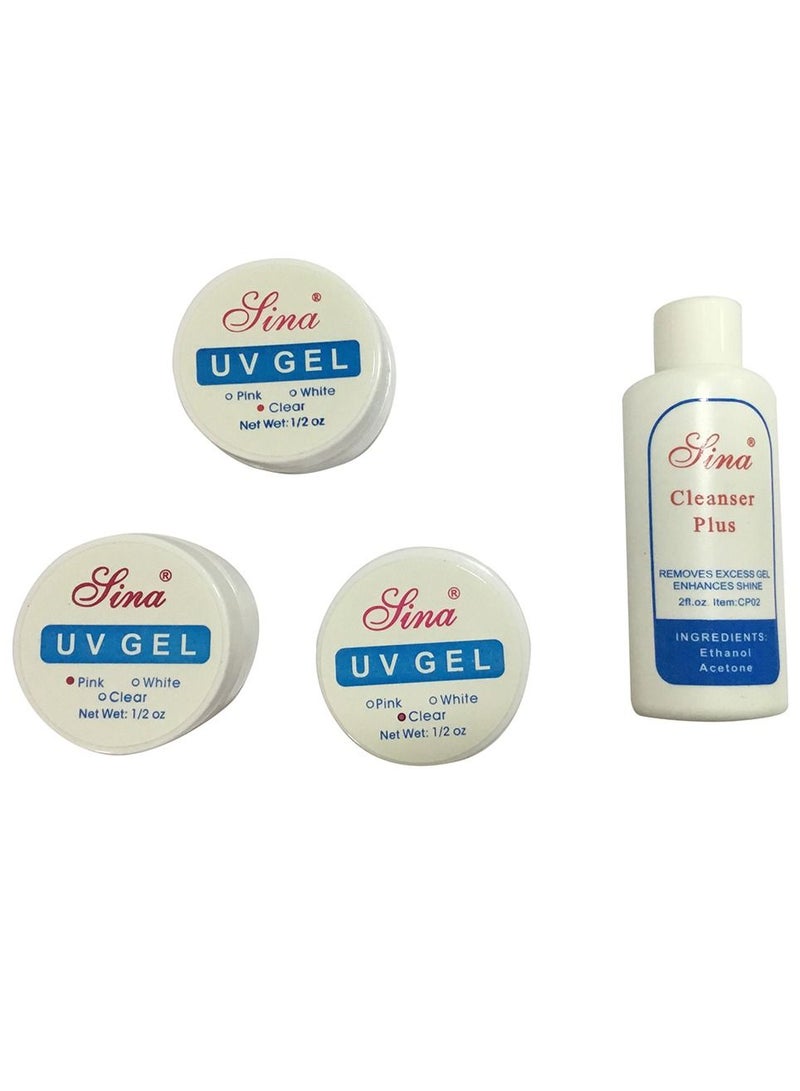 Sina 4-Piece Professional Builder Gel UV Nail Art Manicure - Image 1
