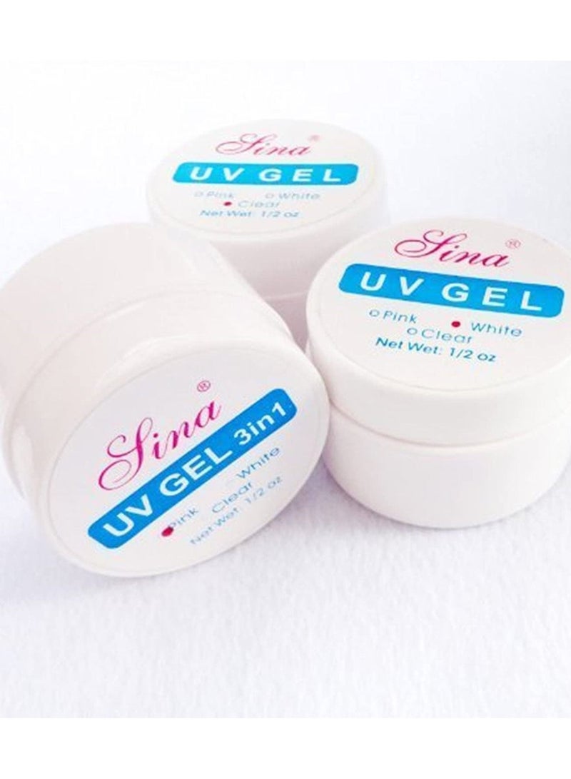Sina 4-Piece Professional Builder Gel UV Nail Art Manicure - Image 3