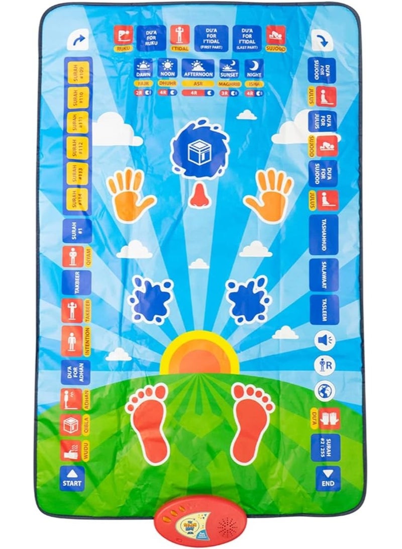 Whynot Interactive Smart Prayer Mat for Kids - Teaches Salah in 7 Languages | Touch-Sensitive, Foldable & Portable Design 🧕🕌 - 110×70cm  - Image 2