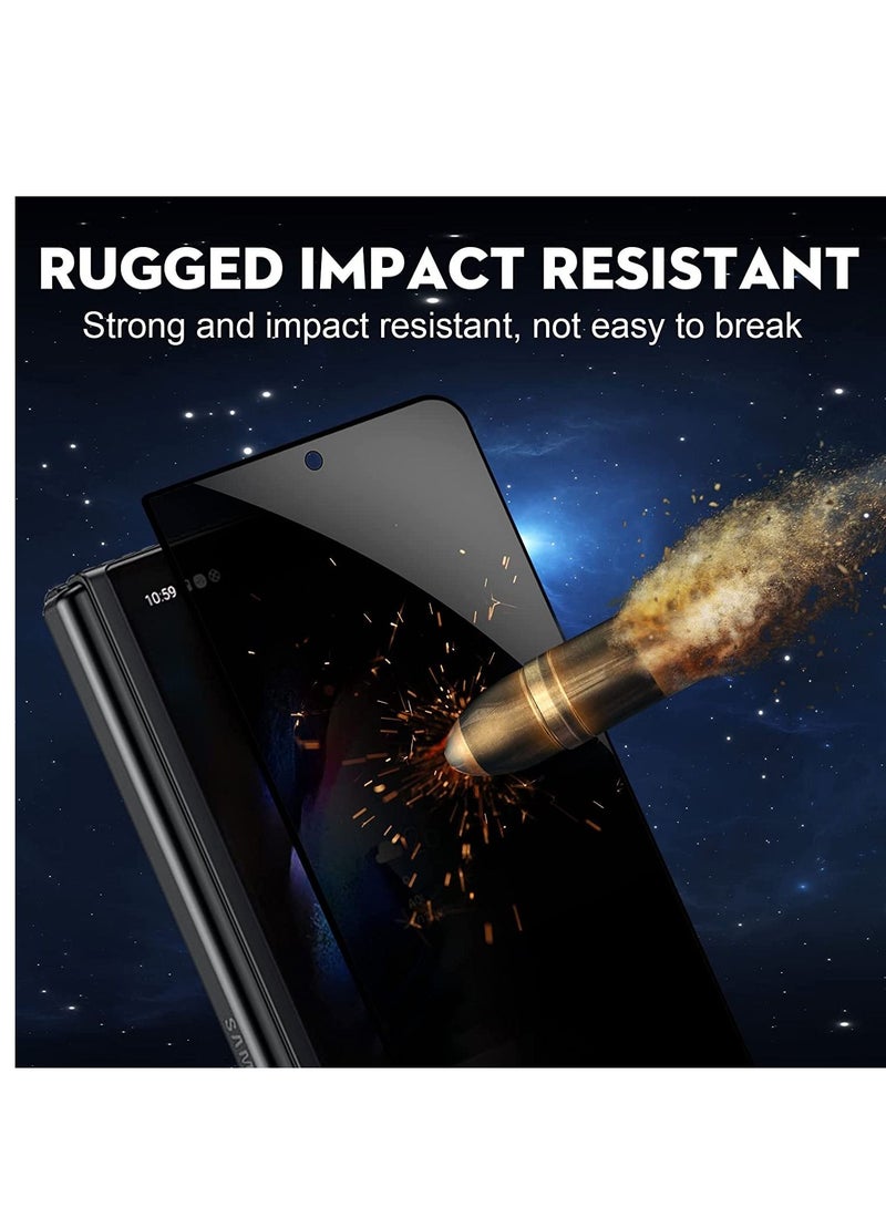 Muzz واقي شاشة الخصوصية لهاتف Samsung Galaxy Z Fold 3 5G، قطعة واحدة أمامية - Image 4