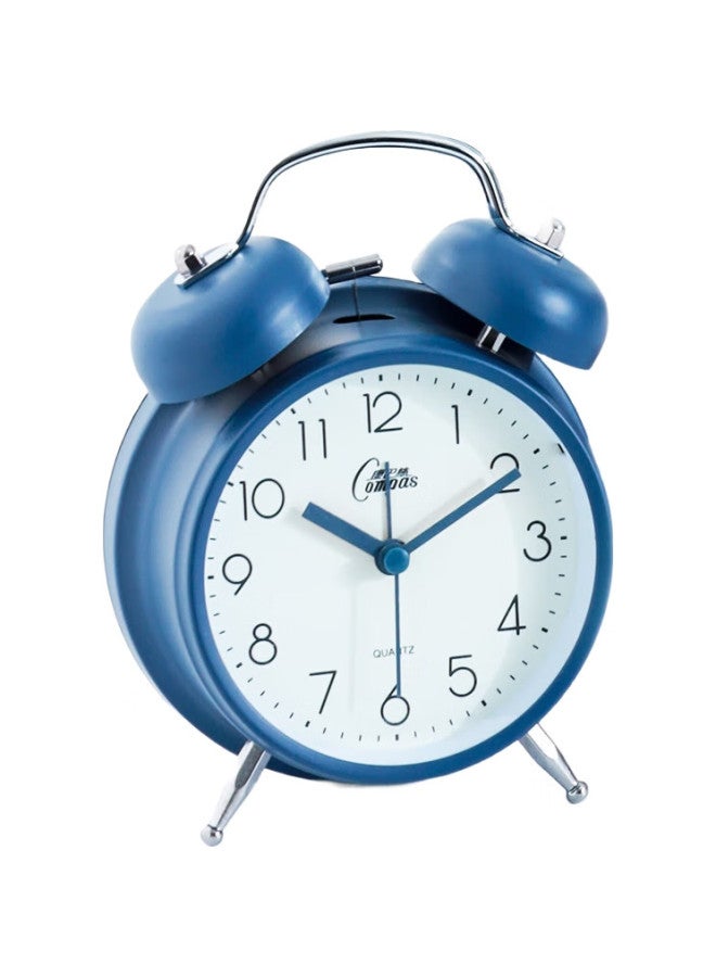 Compas Alarm Clock For Children And Students, Retro Mechanical Bell Alarm Clock With Loud Volume, Bedside Clock, 2316 Blue - Image 2