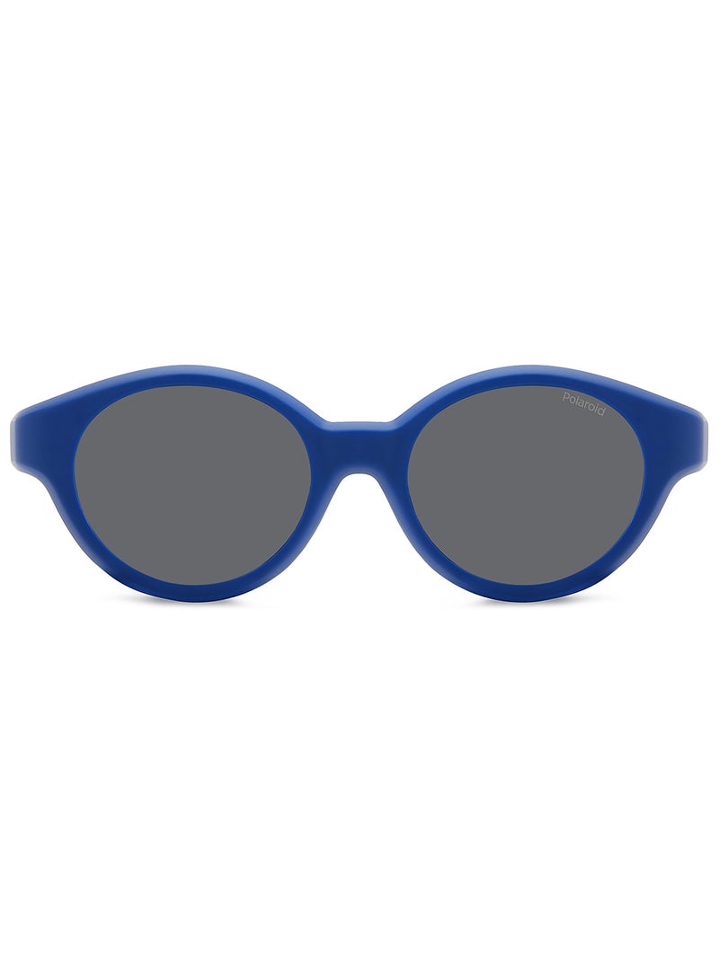 Polaroid Kids Unisex Polarized Round Sunglasses - Pld K007 Cl-On Blue Millimeter - Lens Size: 43 Mm - Image 3
