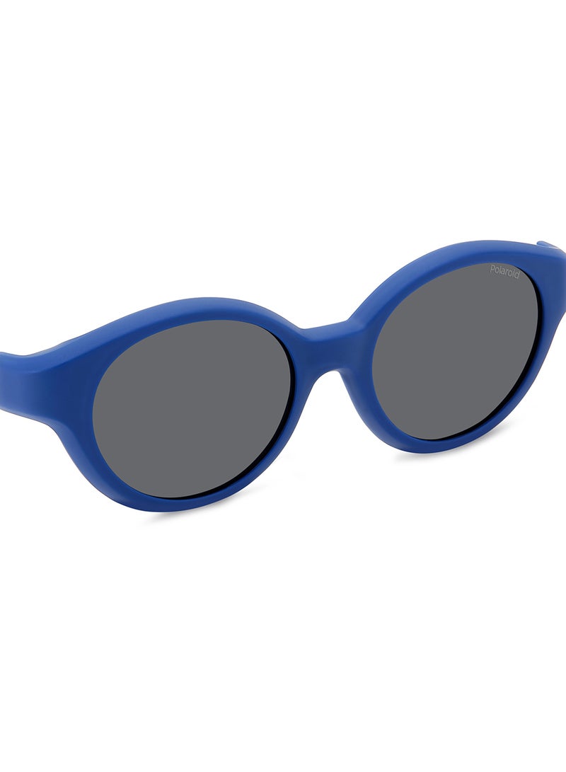 Polaroid Kids Unisex Polarized Round Sunglasses - Pld K007 Cl-On Blue Millimeter - Lens Size: 43 Mm - Image 2