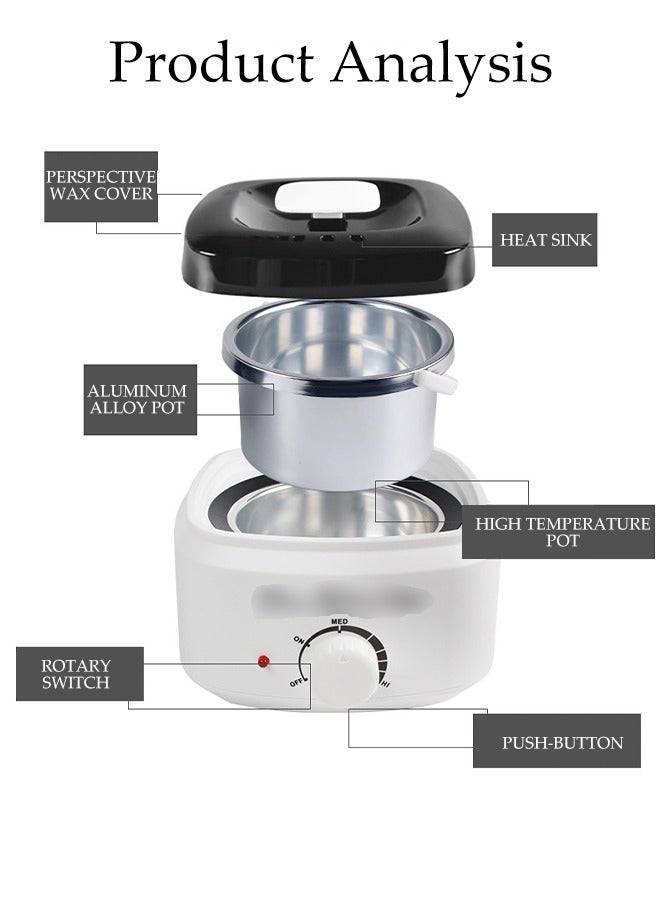 DUNISO جهاز تسخين شمع إزالة الشعر، آلة ذوبان الشمع السريعة، مواد آمنة، آلة شمع إزالة الشعر، أدوات إزالة الشعر - يمكن استخدامها لإزالة الشعر وعلاج الشمع، جهاز تسخين الشمع، آلة الشمع الساخن، آلة ذوبان الشمع، جهاز تسخين حبوب الشمع الجمالية - Image 3