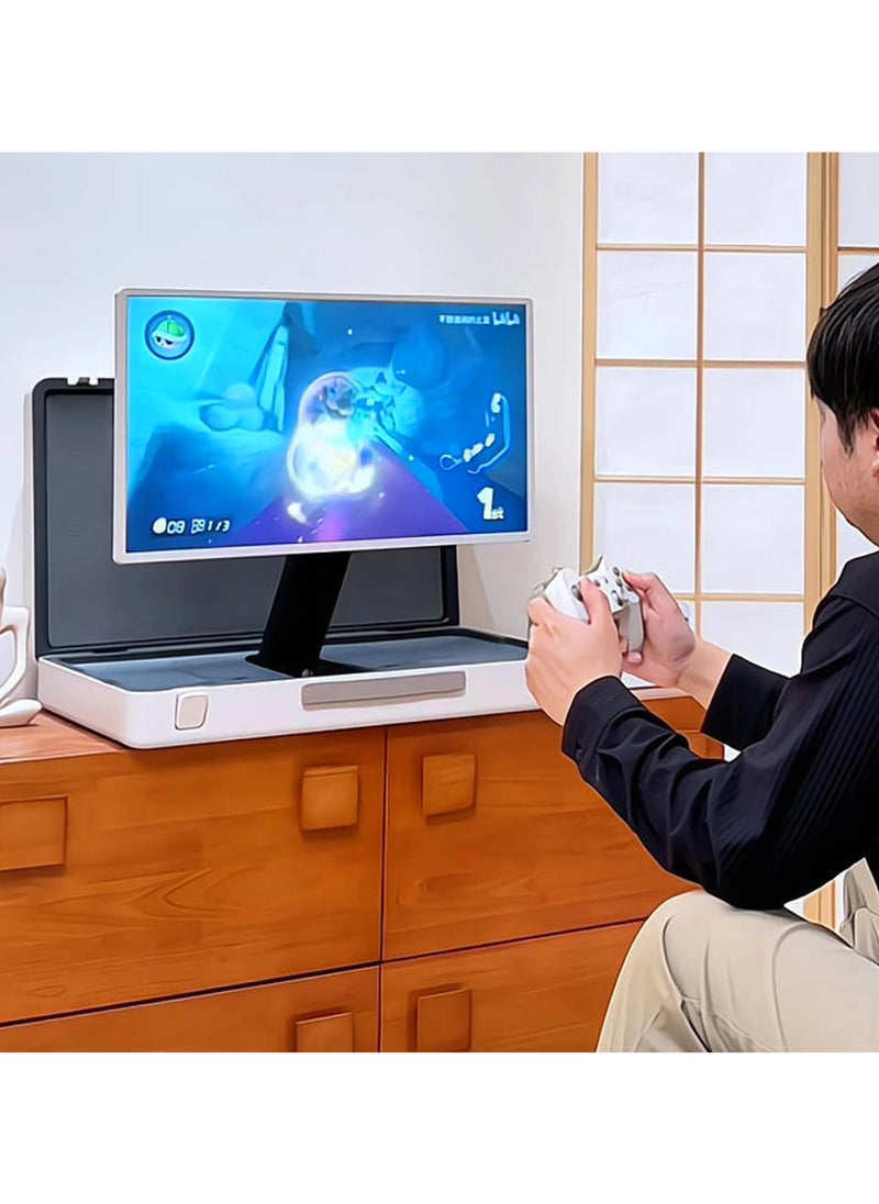 27" Android Briefcase Display / Screen Mirroring and Video Conference / Adaptable Viewing Angles / Portable Tablet / Camping / Playing Games / Movies / Compact and Easy-to-Carry - White