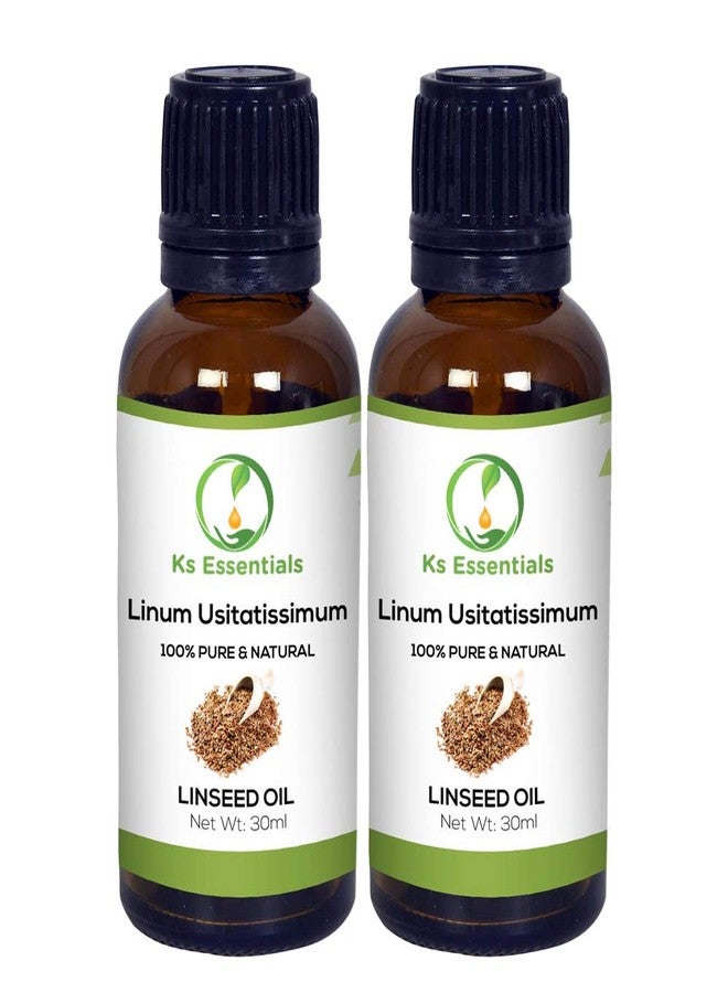 Ks Essentials 100% Pure Linseed Carrier Oil (Linum Usitatissimum) (30ml) Each - Image 2