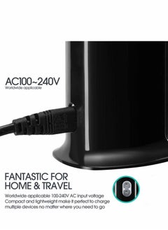 Y&D Desktop USB Charging Station, Universal 6 Ports Tower Portable Travel Charger Multi-Port Cardle Hub for iPhone/iPad Android and All Other Enabled Devices  - Image 4