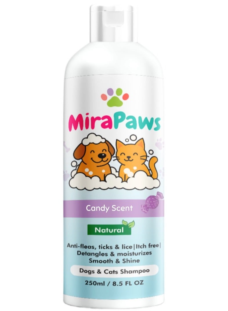 MiraPaws Pet Shampoo - Candy Scent 250ml - Image 1