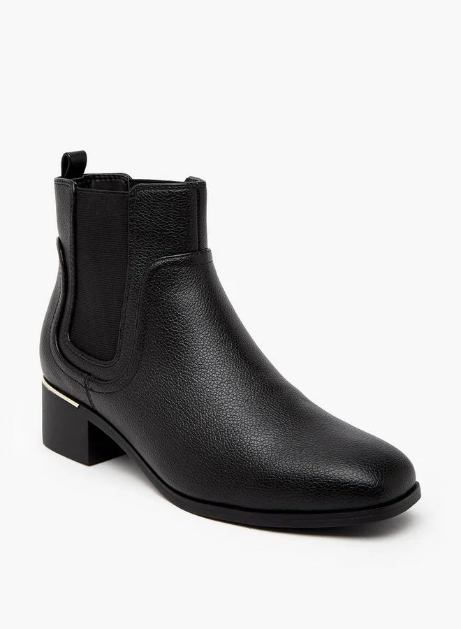 فلورا بيلا من شو إكسبرس Flora Bella Solid Chelsea Ankle Boots With Block Heels