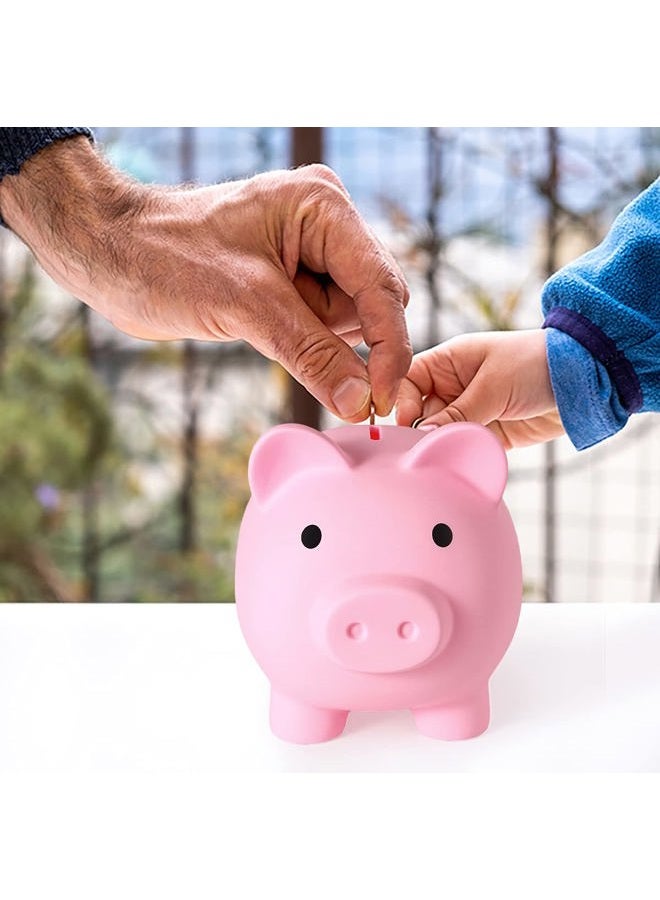 PJDRLLC Large Piggy Bank, Unbreakable Plastic Money Bank, Coin Bank for Girls and Boys, Large Size Piggy Banks, Practical Gifts for Birthday, Easter, Christmas (Pink) - Image 4